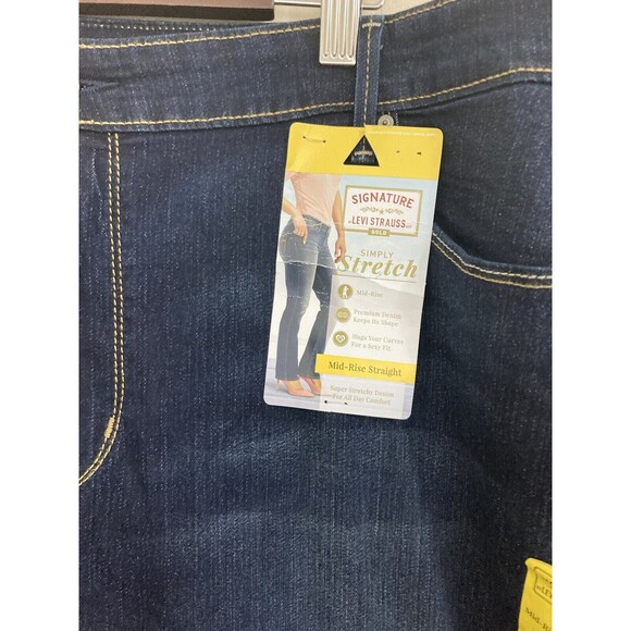 Levi Strauss Women Jeans 28S Mid Rise Straight Simple Stretch premium signature - Picture 3 of 11